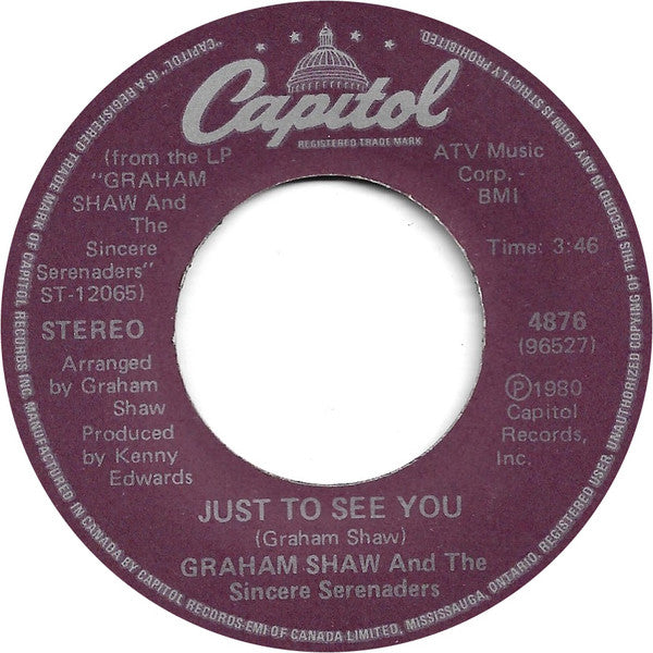Graham Shaw And The Sincere Serenaders : Can I Come Near (7")