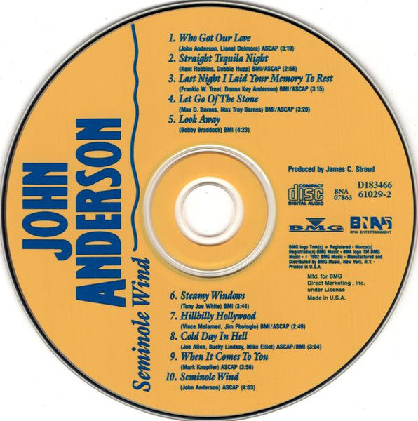 John Anderson (3) : Seminole Wind (CD, Album, Club, RE)