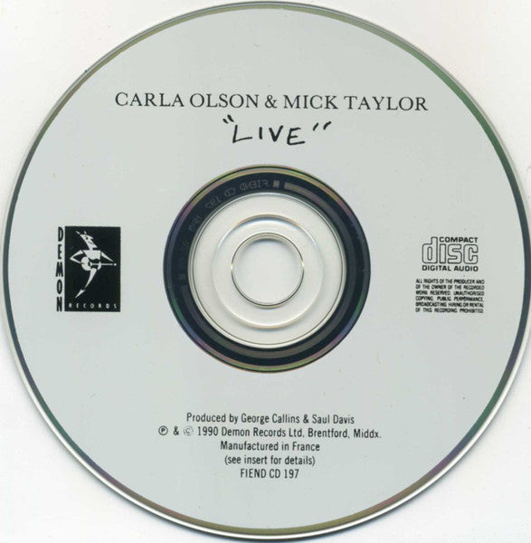 Carla Olson & Mick Taylor : Live (CD, Album)