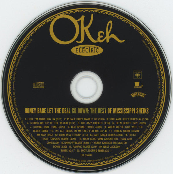 Mississippi Sheiks : Honey Babe Let The Deal Go Down: The Best Of Mississippi Sheiks (CD, Comp, Mono)