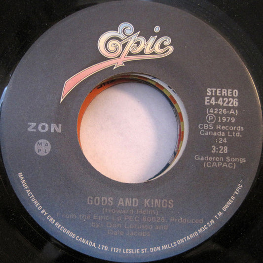 Zon (2) : Gods & Kings / Take It From Me (7")