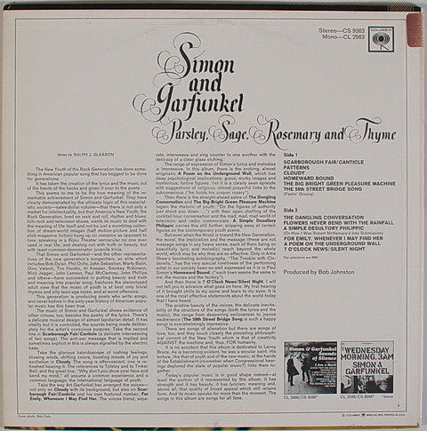 Simon & Garfunkel : Parsley, Sage, Rosemary And Thyme (LP, Album, RE)