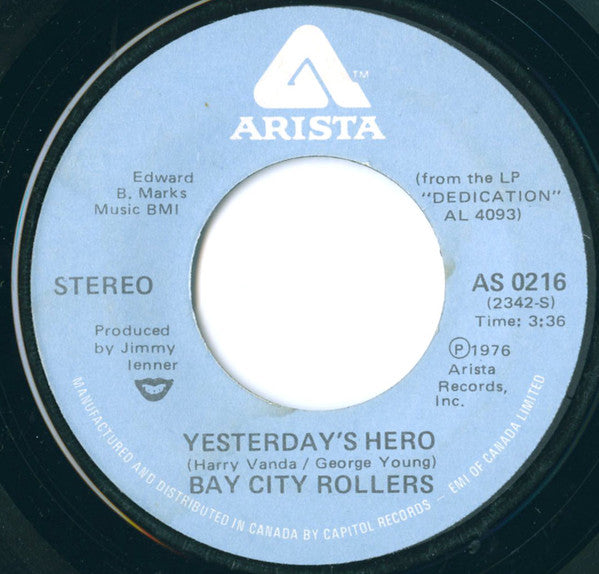 Bay City Rollers : Yesterday's Hero (7")
