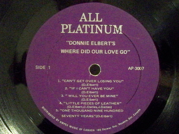 Donnie Elbert : Where Did Our Love Go (LP)