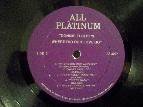 Donnie Elbert : Where Did Our Love Go (LP)
