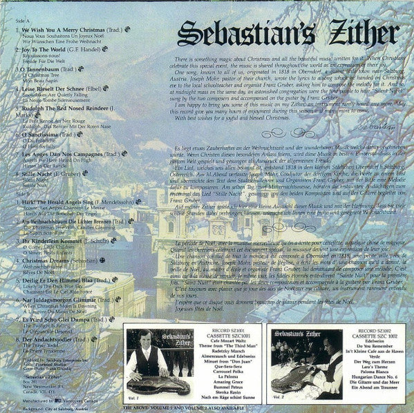 Sebastian Fichtl : Sebastian's Zither - Christmas Dreams, Rêves De Noël, Weihnachtsträume (LP, Album)
