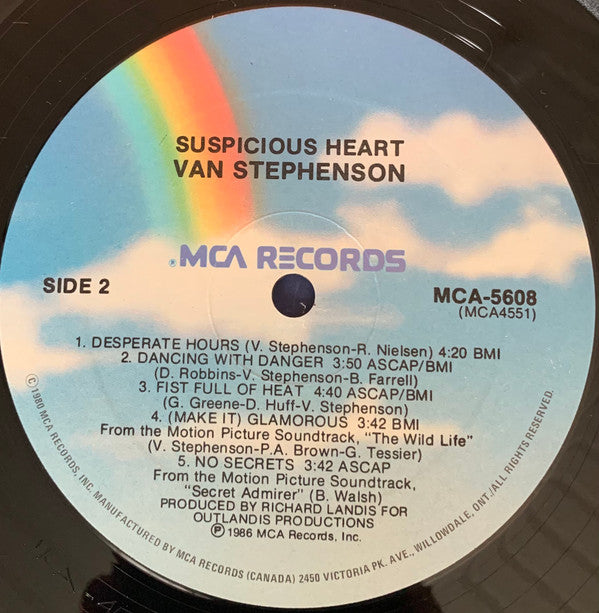 Van Stephenson : Suspicious Heart (LP, Album)