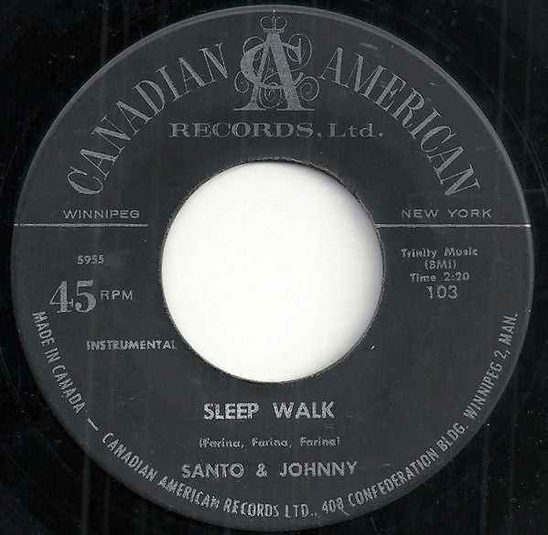 Santo & Johnny : Sleep Walk / All Night Diner (7", Single)