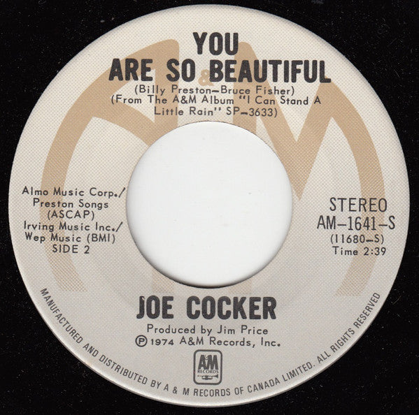 Joe Cocker : It's A Sin When You Love Somebody (7")