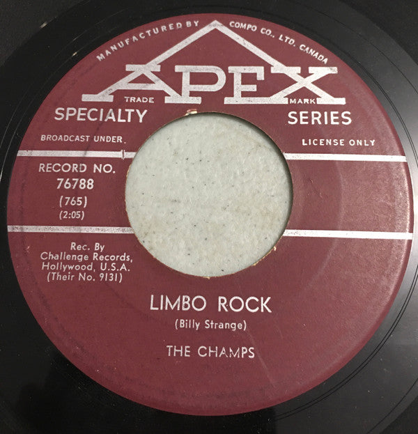 The Champs : Tequila Twist / Limbo Rock (7", Single)