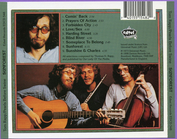 Tom Rapp / Pearls Before Swine : Sunforest (CD, Album, RE)