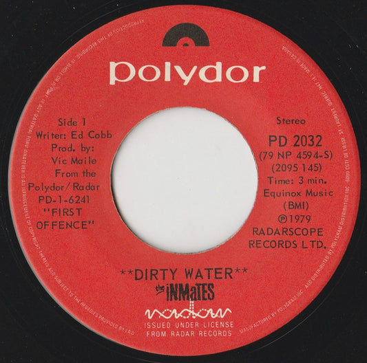 The Inmates (2) : Dirty Water (7", Single)