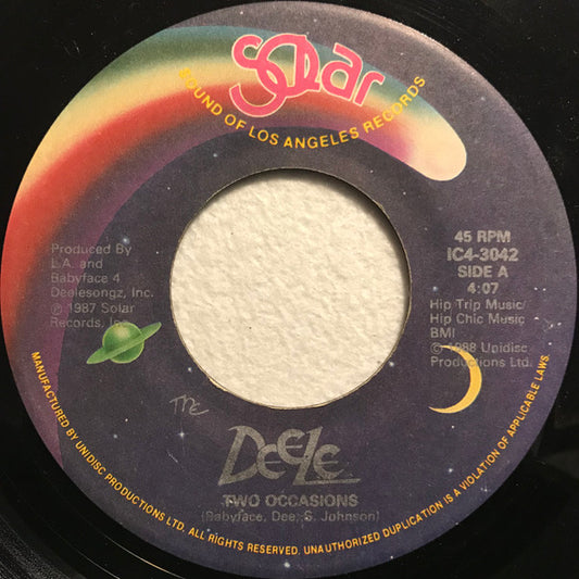 The Deele : Two Occasions (7", Single)