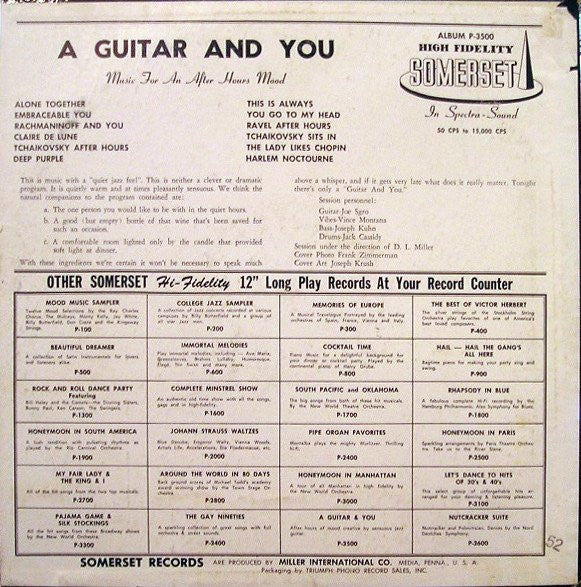 Joe Sgro : A Guitar And You (LP, Album, Mono)