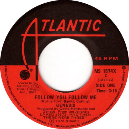 Genesis : Follow You, Follow Me (7", Single)