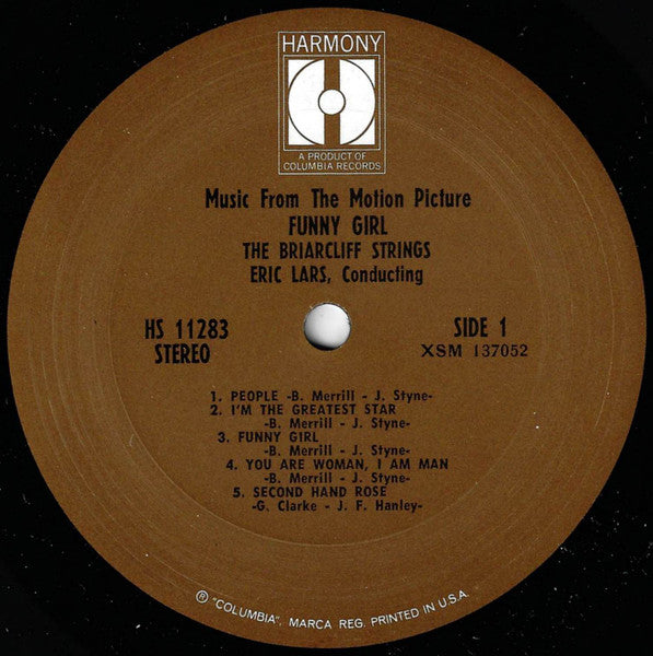 The Briarcliff Strings : Music From The Motion Picture Funny Girl (LP)