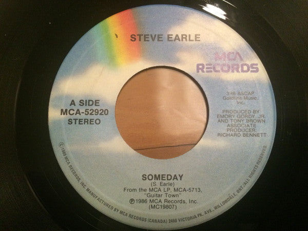 Steve Earle : Someday (7", Single)