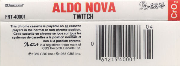 Aldo Nova : Twitch (Cass, Album, CrO)