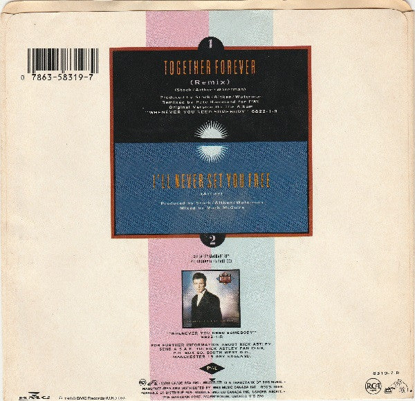 Rick Astley : Together Forever (7", Single)