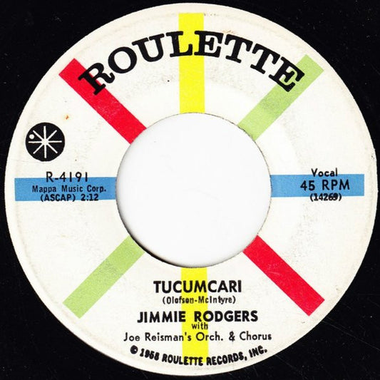Jimmie Rodgers (2) With Joe Reisman And His Orchestra And Chorus : Tucumcari (7", Single)