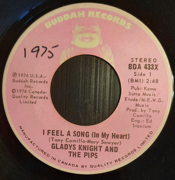 Gladys Knight And The Pips : I Feel A Song (In My Heart) (7")