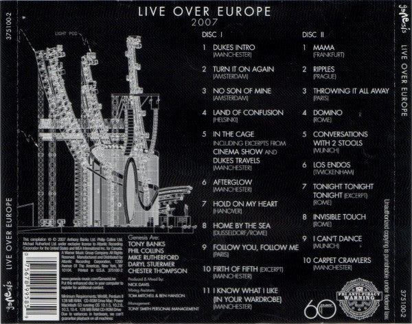Genesis : Live Over Europe 2007 (CD + CD, Enh + Album)