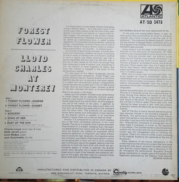 Charles Lloyd : Forest Flower (LP, Album)