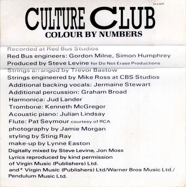 Culture Club : Colour By Numbers (Cass, Album, Pap)