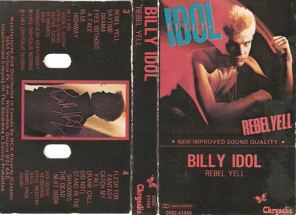 Billy Idol : Rebel Yell (Cass, Album)