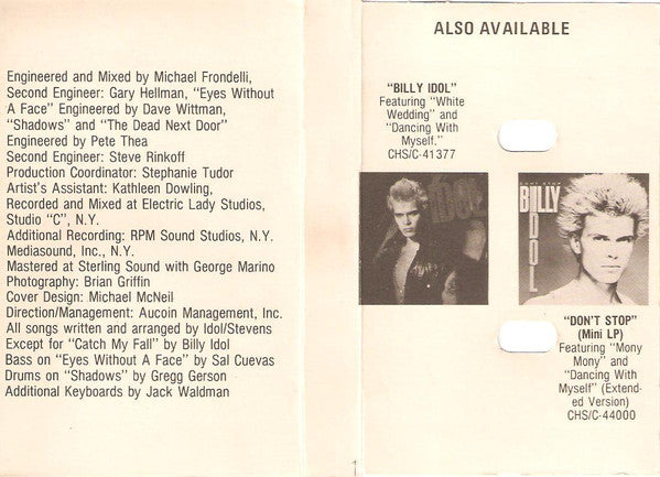 Billy Idol : Rebel Yell (Cass, Album)