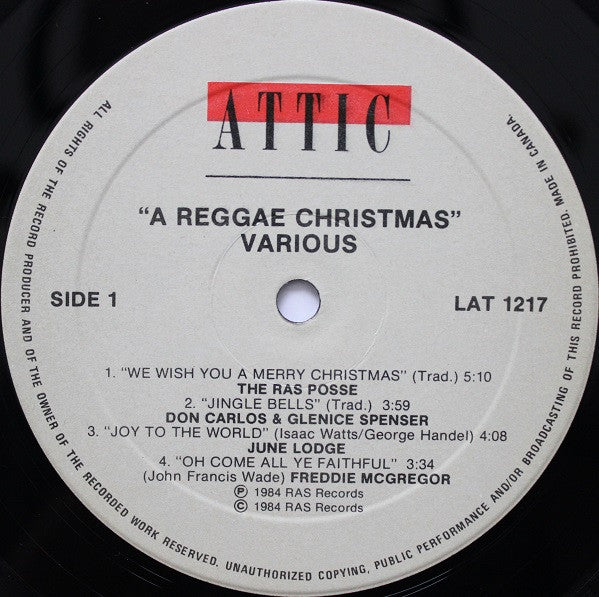 Various : Ras Records Presents: A Reggae Christmas (LP, Comp)