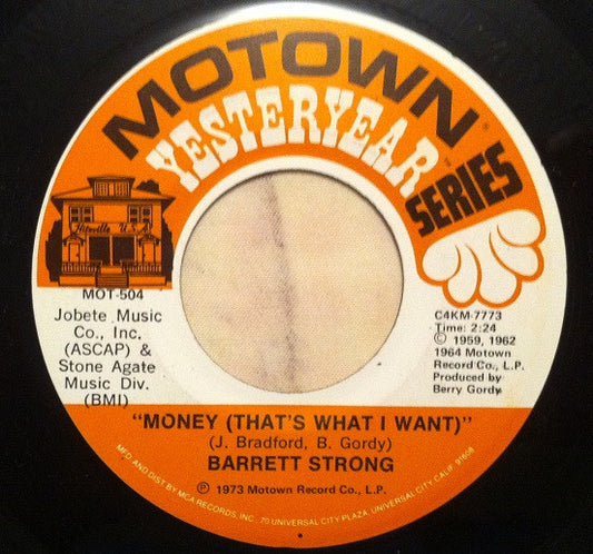 Barrett Strong : Money (That's What I Want) (7", Single, RP)