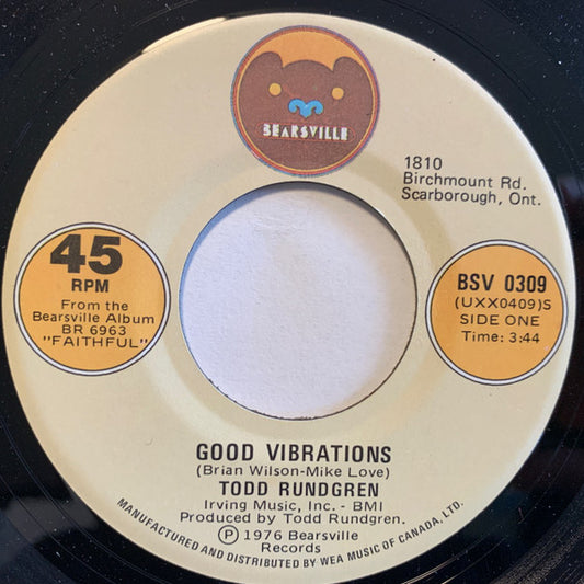 Todd Rundgren : Good Vibrations (7", Single)