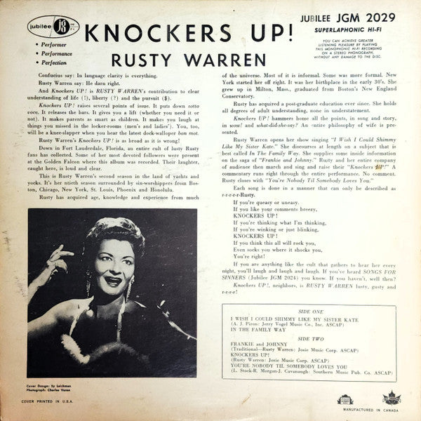 Rusty Warren : Knockers Up! (LP)