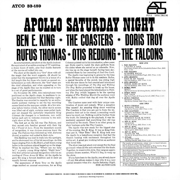 Various : Apollo Saturday Night (LP, Album, RE)