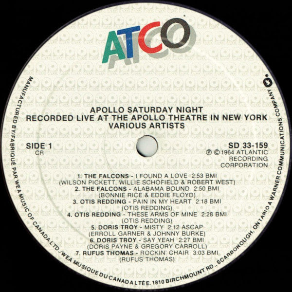 Various : Apollo Saturday Night (LP, Album, RE)