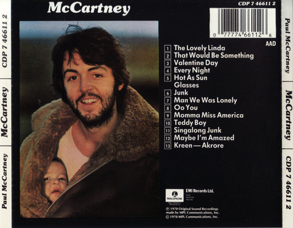 Paul McCartney : McCartney (CD, Album, RE)
