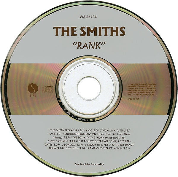 The Smiths : Rank (CD, Album, Club)
