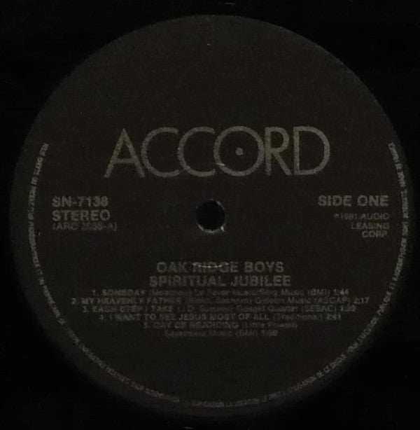 The Oak Ridge Boys : Spiritual Jubilee (LP)