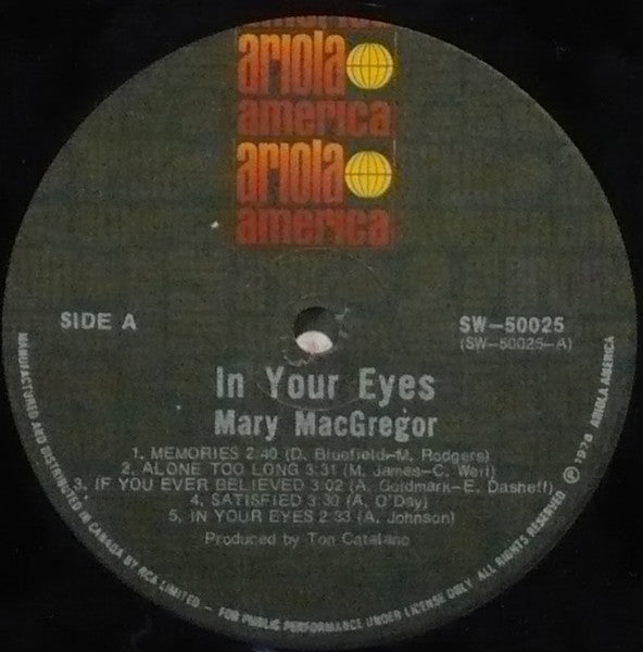 Mary MacGregor : In Your Eyes (LP, Album)