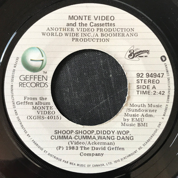 Monte Video & The Cassettes : Shoop Shoop Diddy Wop Cumma Cumma Wang Dang (7", Single)