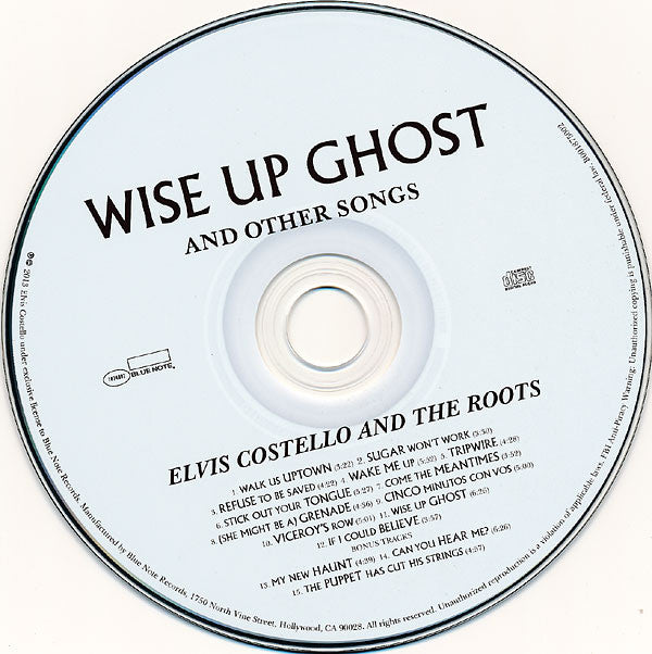 Elvis Costello And The Roots : Wise Up Ghost (And Other Songs 2013) (CD, Album, Dlx)