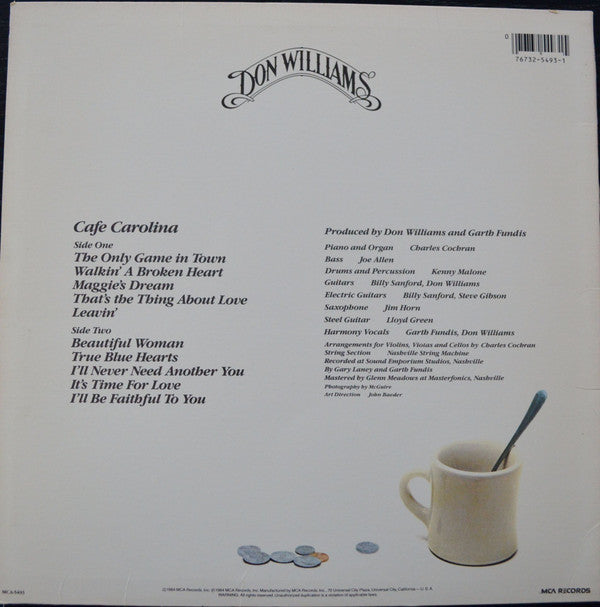Don Williams (2) : Cafe Carolina (LP, Album)