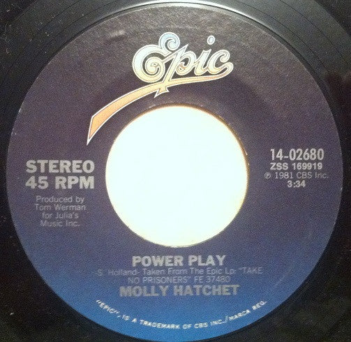 Molly Hatchet : Power Play / Bloody Reunion (7", Single)