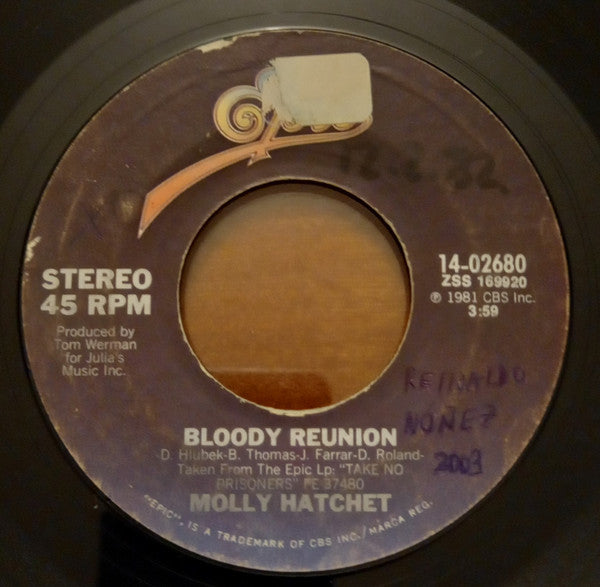Molly Hatchet : Power Play / Bloody Reunion (7", Single)