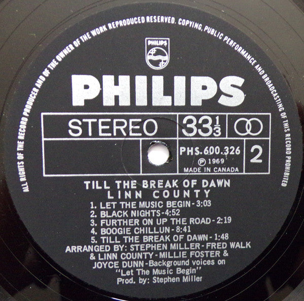 Linn County : Till The Break Of Dawn (LP, Album)