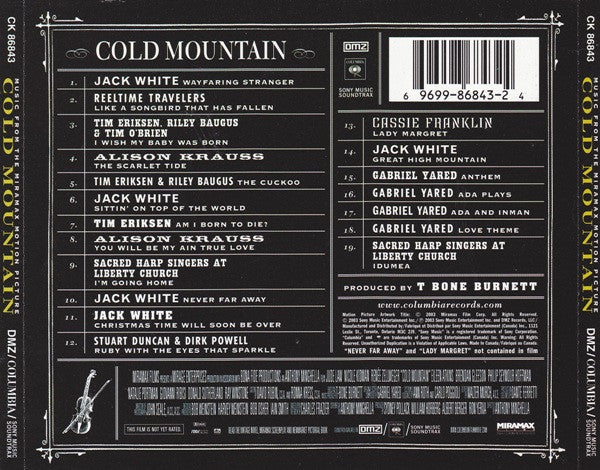 Various : Cold Mountain (Music From The Miramax Motion Picture) (CD, Comp)