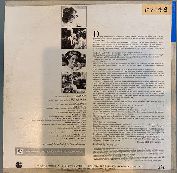 Lesley Gore : Girl Talk (LP, Mono)