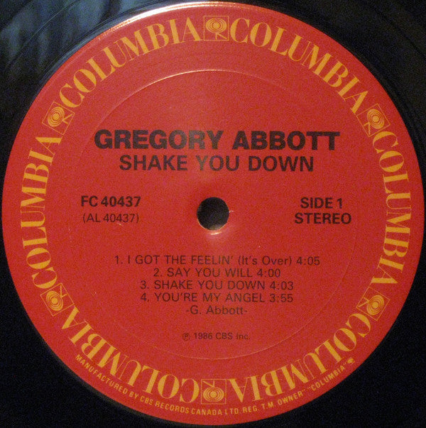 Gregory Abbott : Shake You Down (LP, Album)