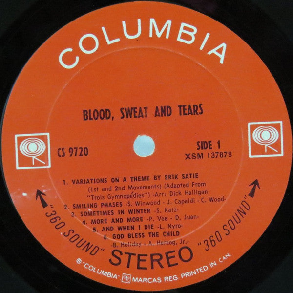 Blood, Sweat And Tears : Blood, Sweat And Tears (LP, Album, Gat)